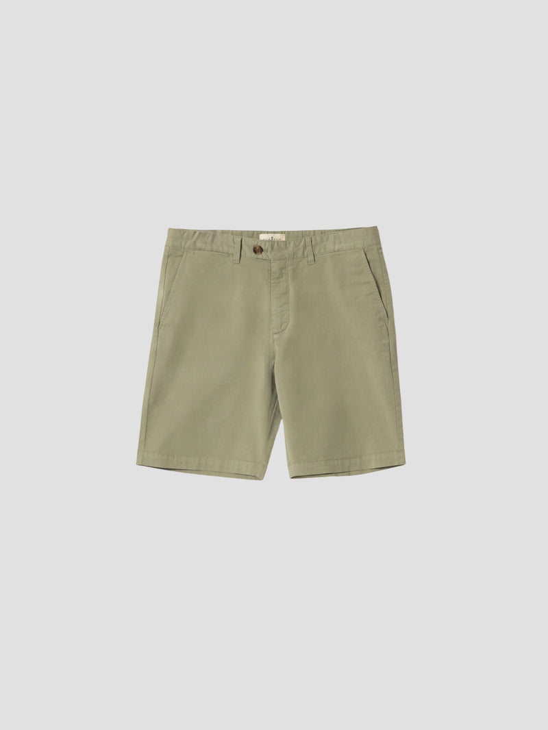 LIGHT GREEN BASIC BERMUDA SHORTS