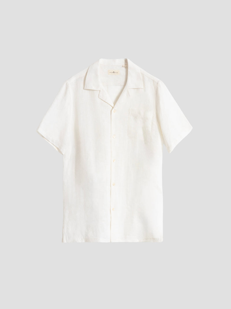 CAMISA BORDADOS LINO BLANCA