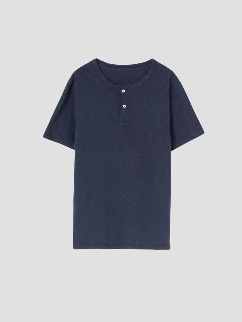 CAMISETA CUELLO PANADERO MARINO