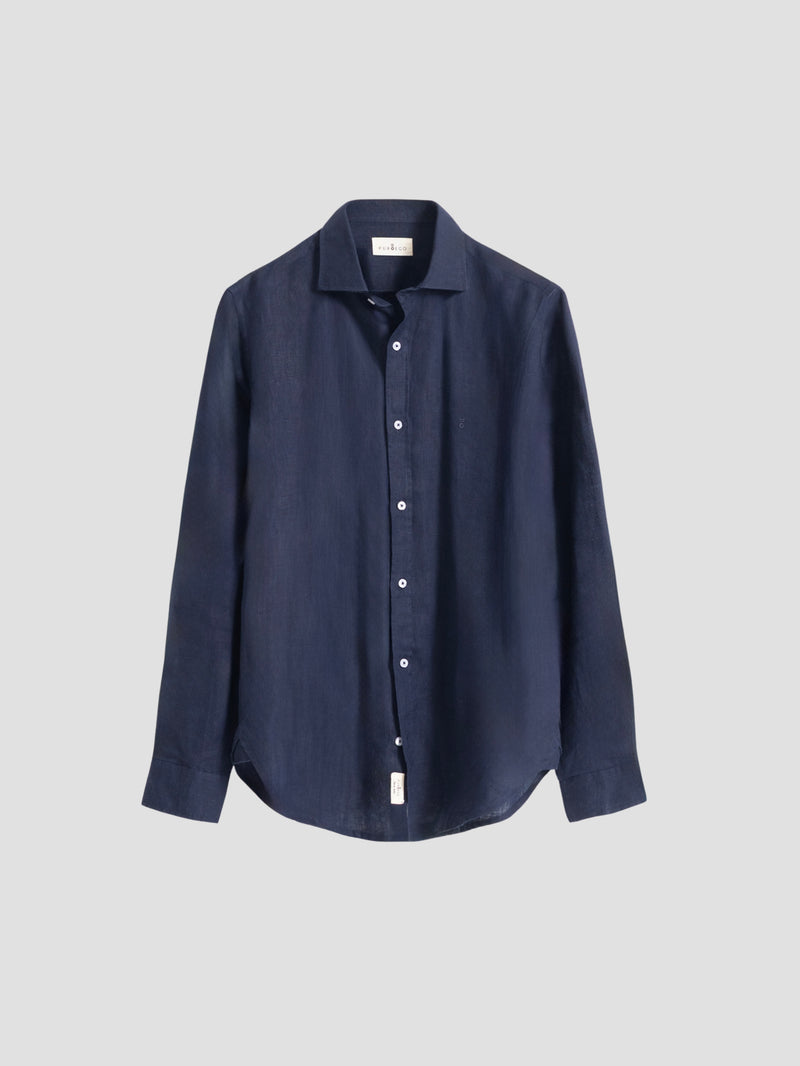 NAVY LINEN SHIRT