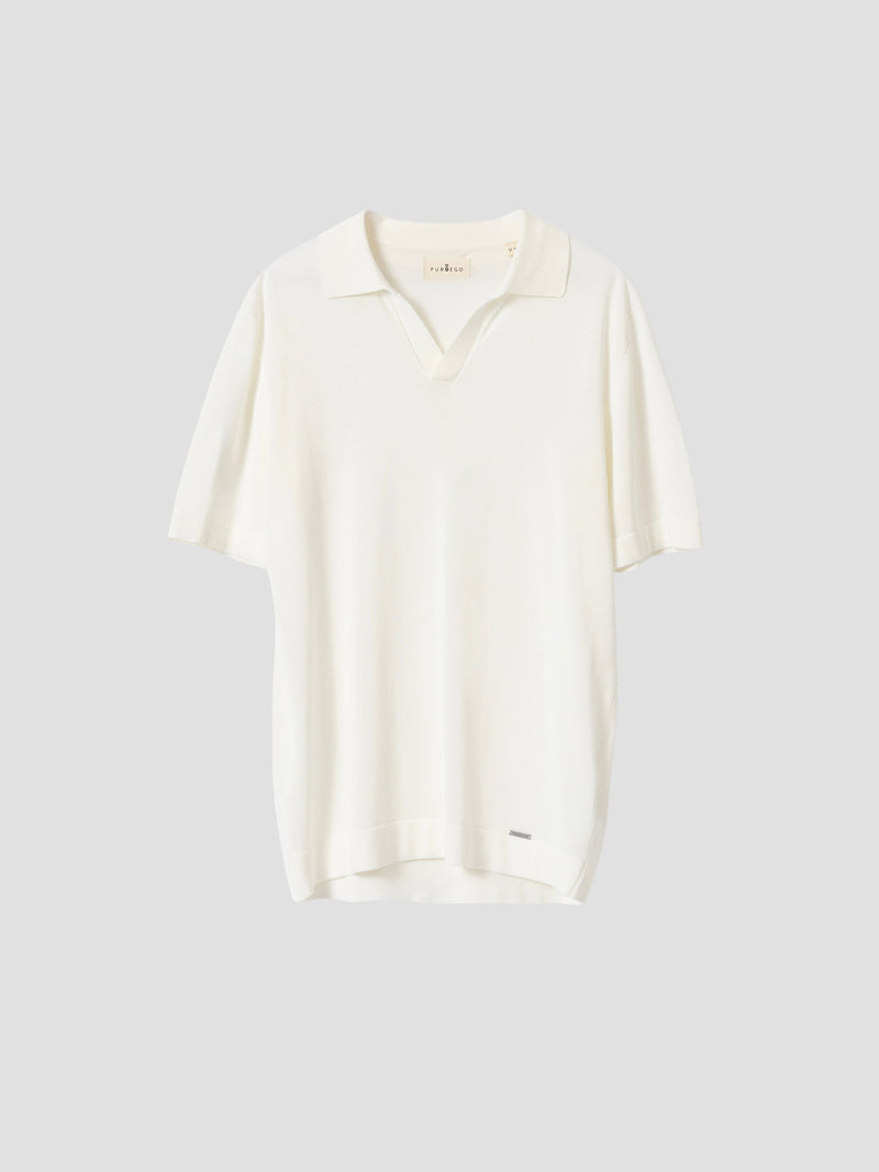 POLO PUNTO JERSEY BLANCO ROTO