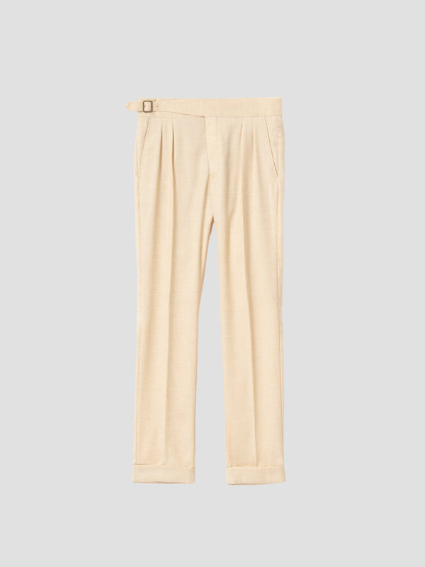 PANTALÓN GURKHA LINO VAINILLA