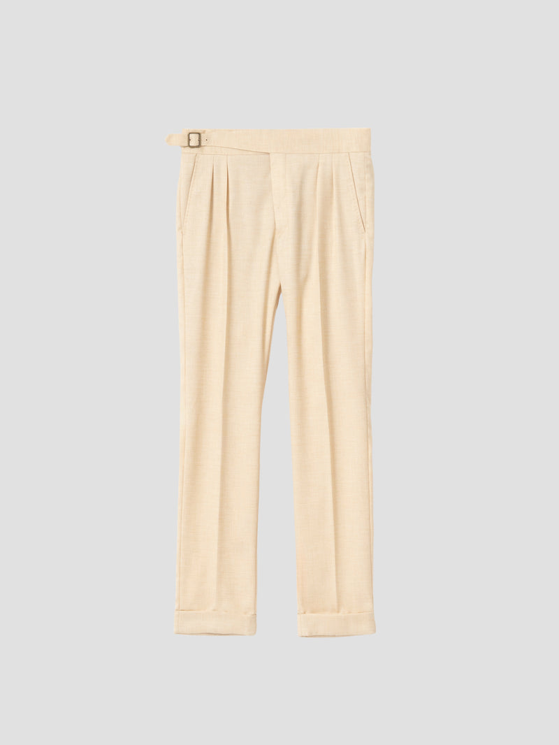 PANTALÓN GURKHA LINO VAINILLA
